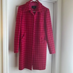 COPY - Vintage Express Red and Hot Pink Wool Coat, Size 4